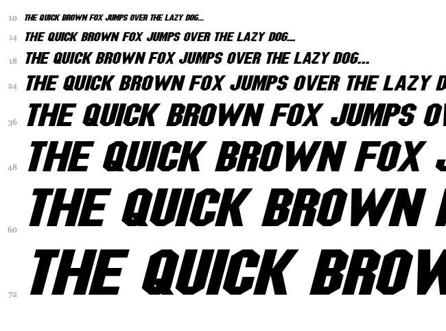 Blitzwing font waterfall